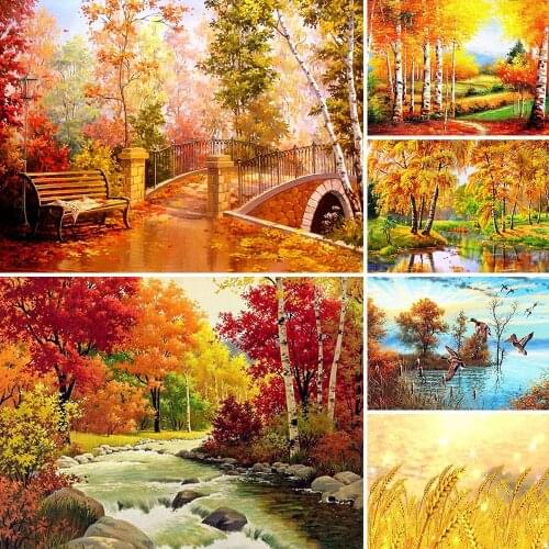 MEIAN Naturel DIY 5D Diamond Painting Scenery Diamond Embroidery Landscape Picture of Rhinestones Cross Stitch Full Round Mosaic