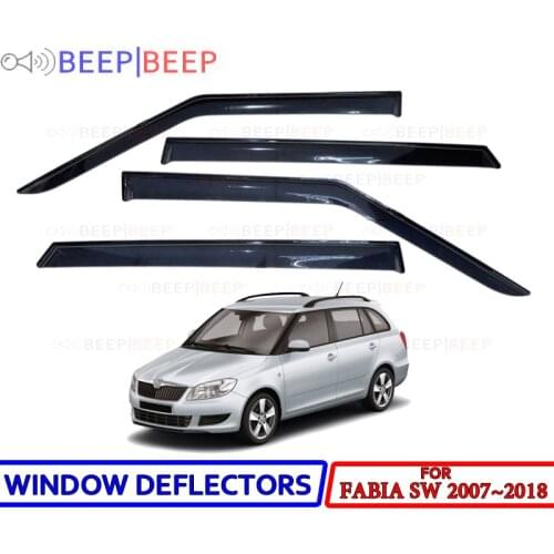 Car window deflectors for Skoda Fabia Wagon 2007~2018 car wind deflector guard rain vent sun visor cover styling accessories