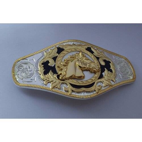 Running Horses And Bull Cowboy Western Belt Buckle SW-BY840 suitable for 4cm wideth belt with continous stock