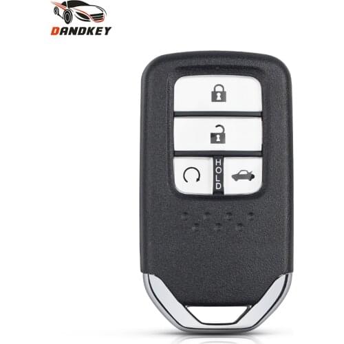 Dandkey 4 Buttons Replacement Remote Smart Car Key Shell Case For Honda Civic 2014 2015 2016 2017 Vezel Fit HRV CRV