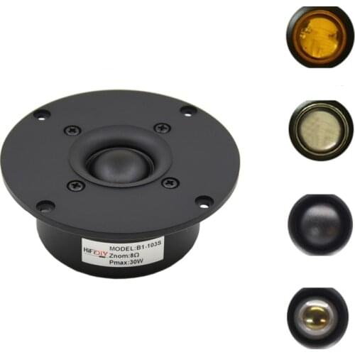KYYSLB 4~8 Ohm 15W-30W 4 Inch HIFI Fever DIY Audio Speaker 91dB 1500HZ Imported Silk Film Tweeter Unit Speaker B1-103S