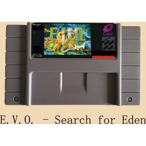 E.V.O-Search for Eden 16 bit Big Gray Game Card For NTSC Game Player Drop Shipping