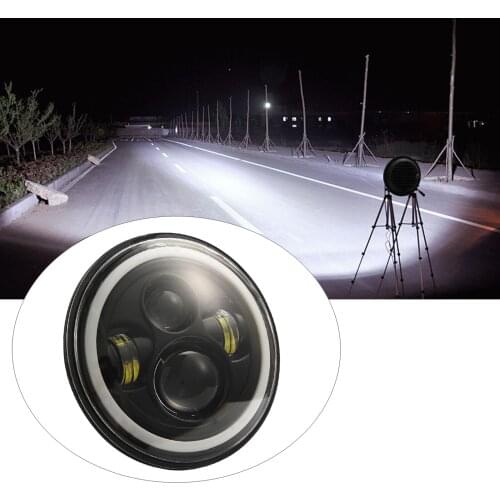 Angel Eyes 7' Round Headlights High/Low Beam for Jeep Wrangler JK Hummer