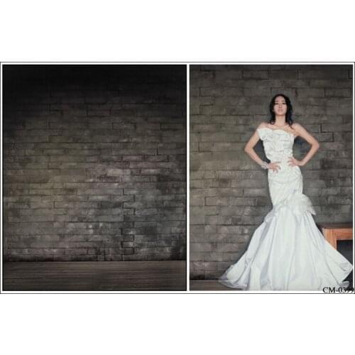Brick Wall Photography Backdrops Background Studio Custom Made Backdrops Wood Floor for Bride Wedding Photos Retro Brick Photos