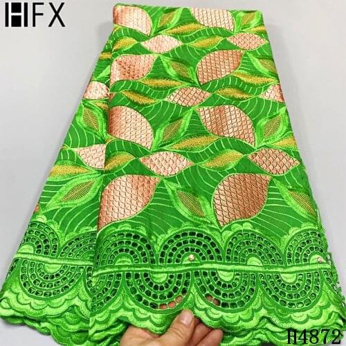 HFX New Arrival Swiss Voile Lace Fabric Cotton Fabric Brode Cotton African Lace Swiss Voile Lace in Switzerland EmbroideredX4872