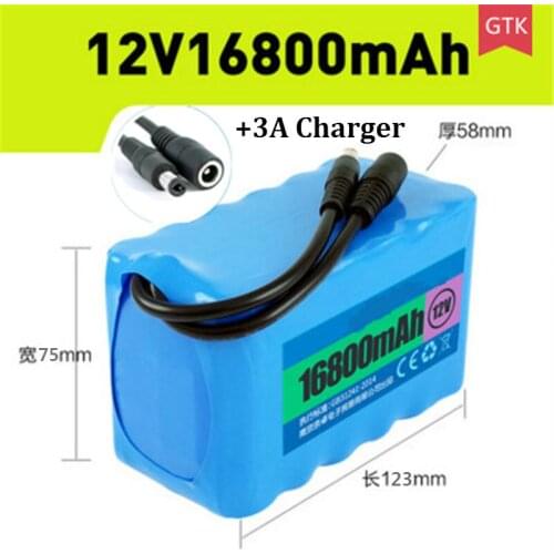 Powerful 16800mah 12V lithium ion battery brand 18650 11.1V 16800mah bateria for Square dance sound box LED lamp monitoring