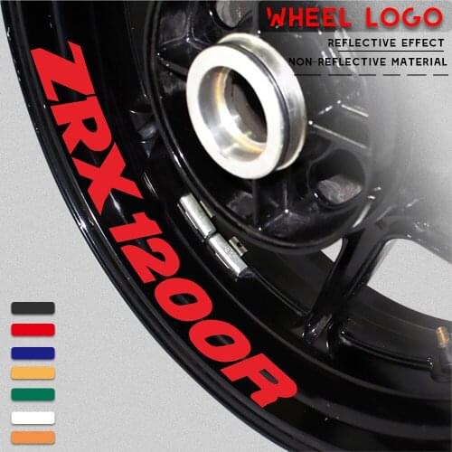 Motorcycle sticker waterproof decorative wheel stripe logo with reflective MOTO inner ring decal for KAWASAKI ZRX1200R zxr 1200r