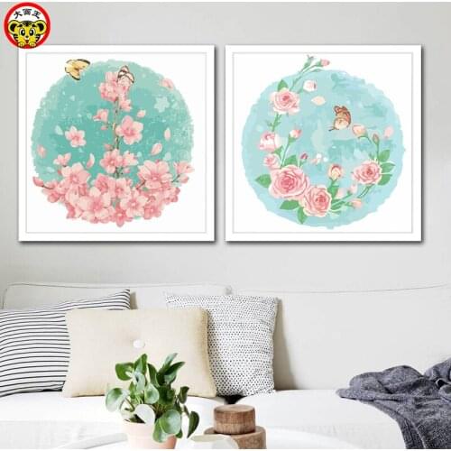Painting by numbers art paint by number Flower Set Two-way Shy Youth paintings drawing coloring by numbers on canvas with frame