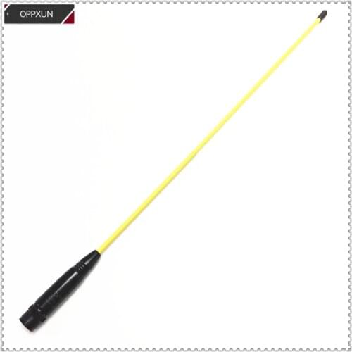 OPX771 yellow soft 144/430 UV dual-segment antenna BNC for ICOM for Kenwood TK208 TK308 walkie talkie