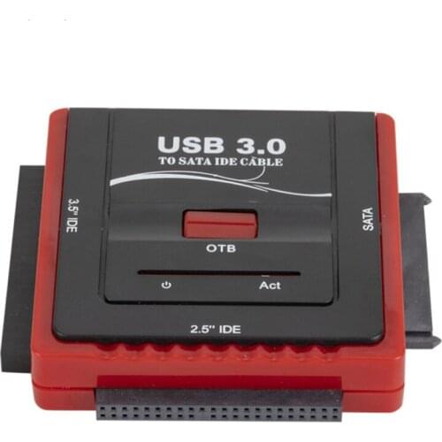 USB 3.0 To SATA/IDE Adapter Hard Disk Drive Converter for Universal 2.5/3.5 HDD/SSD Hard Drive Disk With Power Supply Black