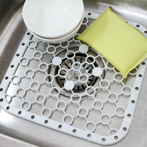 Plastic Kitchen Sink Protector Draining Mat Deluxe Anti-Slip Scratch Sink Filter Floor Drain Table Placemat Kitchen Accessories