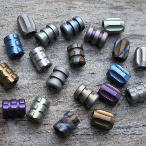 1PC Multicolor Colorful Titanium Alloy EDC Knife Pendant Umbrella Rope Bead Outdoor Knife Pendant Phone Pendant Paracord Beads