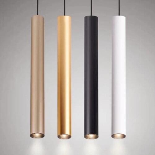 Pendant Lights Nordic Design Dimmable Modern Bedside Bedroom Ac110v 220v 9W 12W Tube Lamps Kitchen Decoration Home Salon Bar