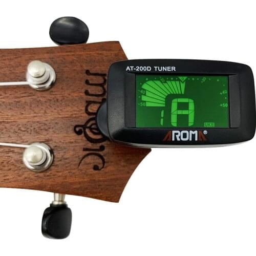 Portable Clip-on Guitar Tuner Universal for Chromatics Guitar Bass Ukulele Violin Afinador de Guitarr Instruments Aroma AT-200D