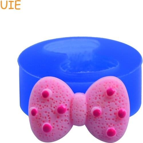 QYL362U 30mm 3D Kawaii Ribbon Mold - Bow Chocolate Molds Handcraft DIY Mold Fondant, Butter, Candy Cabochon, Jewelry, Icing Mold