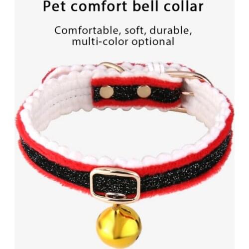 Christmas Red Santa Claus Cat Dog Collar Holiday Adjustable Neck Strap for Cat Dog Grooming Accessories Puppy Cat Necklace