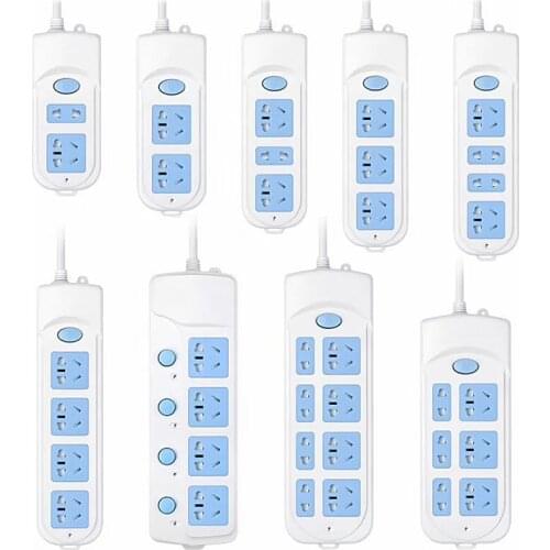 Office Home Wall Desktop Power Strip with Switch Safety Door Socket China AC Outlet to EU UK US AU South Africa Plug 2M cord