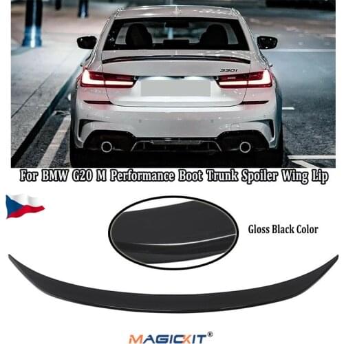 MagicKit For BMW G20 G28 2019-2020 Rear Trunk Spoiler Tail Boot Wing Bodykit Gloss Black