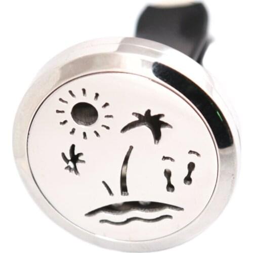 10pcs Travel Beach 30mm Diffuser 316 Stainless Steel Car Aroma Locket Essential Oil Car Diffuser Locket Free 50Pcs Felt Pads