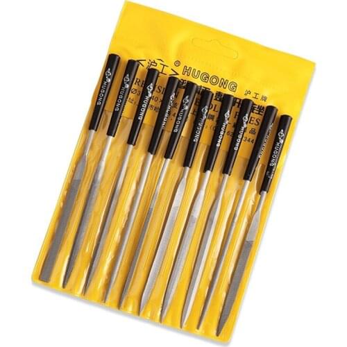 10PCS Mini Metal Rasp Needle Files Set Wood Carving Tools for Steel Rasp Needle Filing Woodworking Hand File Tool