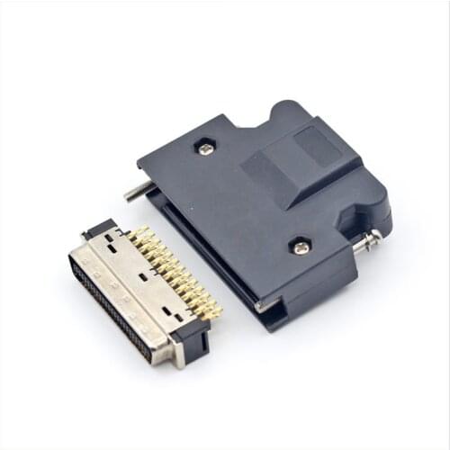 10pcs SCSI MDR Connector 50 pin CN1 Servo Plug 3M 10150-3000PE/10350-52A0-008 3M SCSI CN Connector Cable Wire Solder Type Shell