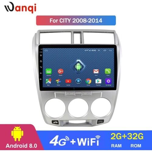 4G Lte All Netcom 10 inch Android 8.0 Car GPS Navigation For Honda City 2008-2014 Support Stereo Audio Radio Video Bluetooth