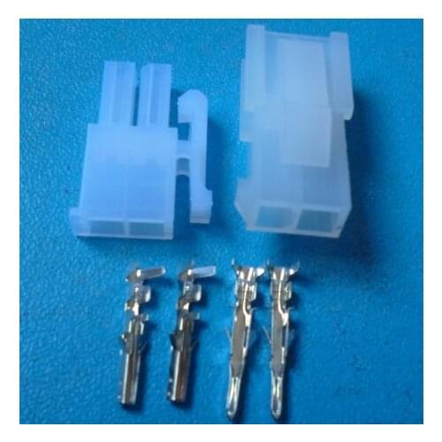 50/100/500sets 2 Pin/way 4.2mm 5557 wiring terminals Electrical connector kit (Housing+Terminal) for car/boat ect