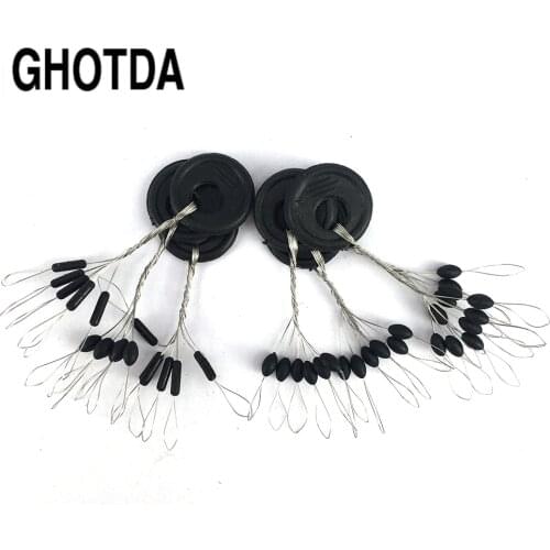 GHOTDA 10Groups 60pcs Space Beans Tackle Resistance Space Not Hurt Line Vertical Beans Rod