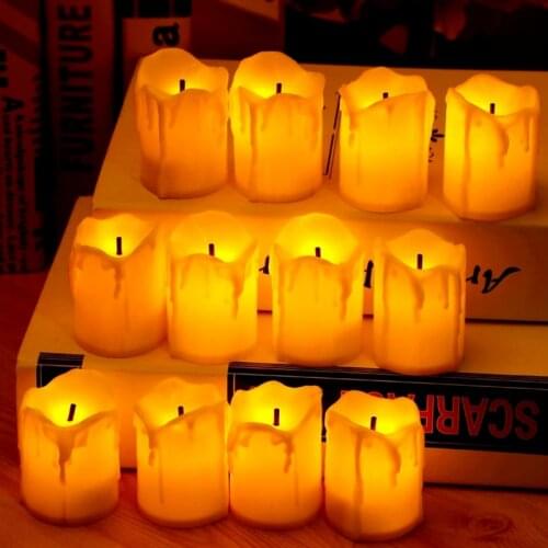 Flameless LED Candles Tea Light Creative Lamp Battery Powered Home Wedding Birthday Party Decoration Lighting Dropshipping