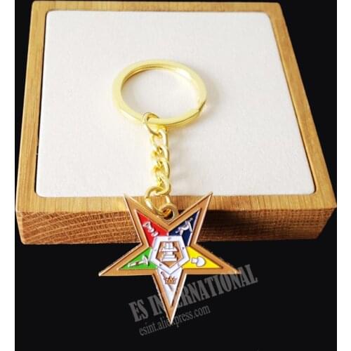 Masonic Key Chain " order of eastern star "Badge Mason Freemason MK03 exquisite accessories Key Ring