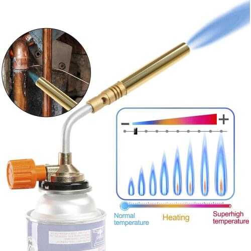 Butane Burner Welding Gas Torch Flame Gun Brazing Flamethrower Outdoor Camping BBQ Portable Soldering Heat Gun Welding Equipment