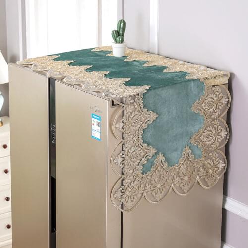 Europe luxury embroidered table cover Dust Cover Refrigerator Cloth Cover Protective Microwave Oven Washing Machine Towel 1898