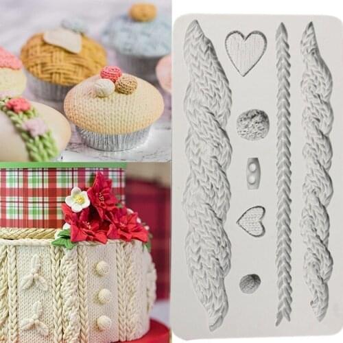 Diy Tools About Cake Decoration Woven Surrounding Edge 3d Liquid Silicone Cake Mold/pastry Mould/jello Pudding/chocolate Molds