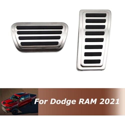 Stainless Steel Brake Fuel Pedal Cover For New Dodge RAM 2021 Car Accelerator Pedals Fit for RAM Auto Interior Accessories