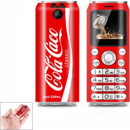 Mini Mobile Phones Cute Pocket SATREND K8/X81.0" cola shape Telefone MP3 Bluetooth dialer Call record Dual SiM small Cellphones