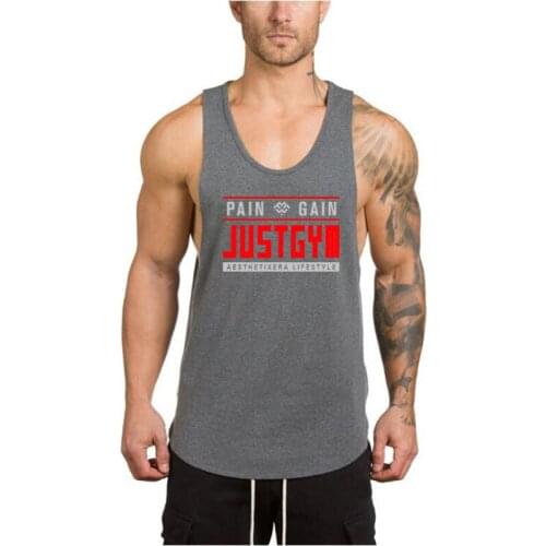 Brand Workout New Casual Fashion Mens Tank Top Gym Clothing Bodybuilding Musculation Fitness Singlets Sleeveless Sports Vest