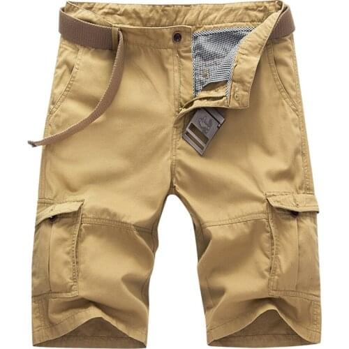 Mens Outdoor Durable Cargo Shorts, Breathable Climbing Safari Multi-Pocket Shorts