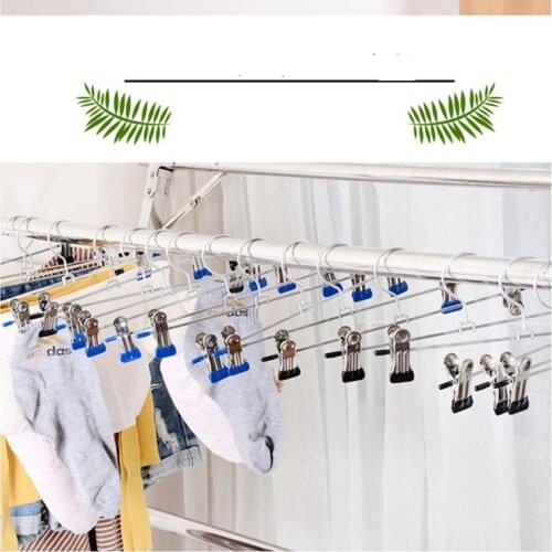 Stainless Steel Pants Racks Holder Clothing Wardrobe Hangers Clip Peg Trousers Clamp Hanger Holders Container