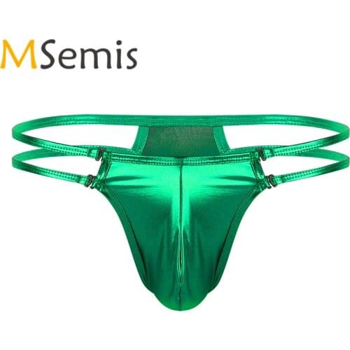 Swimwear Mens Swimsuit G-string Thongs Bikini Swim Briefs Lingerie Low Rise Bulge Pouch Swimming Truck Thongs Underwear