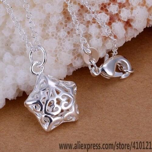 P180_2 Lucky Charm Silver Color Pendants For Women Jewelry Necklace Girl Lady Accessories Fashion Pendant/fmeaodla Ceaakvha