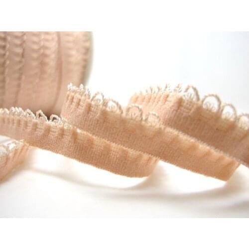 CLEARANCE|6 Yards 1/2 Inch Beige Scallop Edge Decorative Pattern Lingerie Elastic|Headband Elastic|EL69