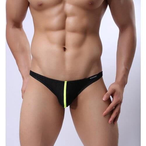 Sexy Fashion Ice Silk Rib Man Sexy Hipster Penis Pouch Mini Briefs Underwear Male Gay Funny Jockstrap Panties Size M L XL