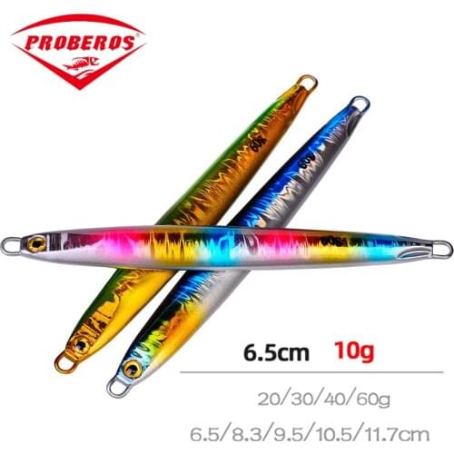 1 Piece Fishing Glow Jigs 10G 20G 30G 40G 60G 10 colors Jigbait Lure Shore Cast Decoys Metal Bait Artificial Lures Sale