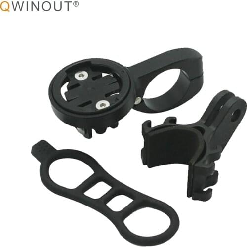 QWINOUT Bicycle Stopwatch Support Extended Holder Mount Bracket Handlebar Speedometer For GARMIN WAHOO BRYTON