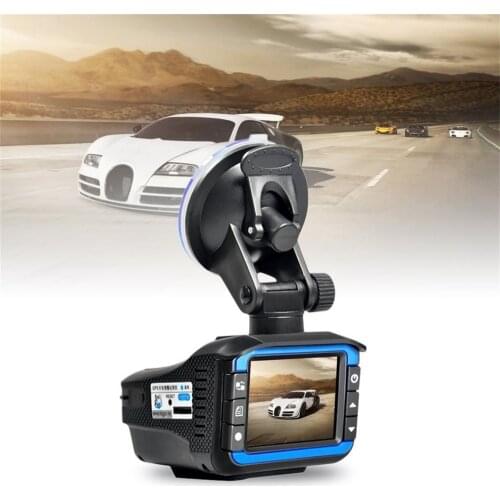 HD 1280p 2 In 1 Car DVR Dashboard Camera 140 Wide Angle Lens Radar Detector English Russian Voice Alert Alarm Recorder Dashcam