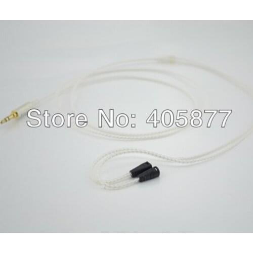 High quality silver plated headphone cable for IE8 IE80 headphone audio cable 1M