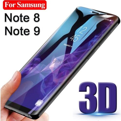 3D Curved edgeTempered Glass For Samsung Note 9 8 Protective Glas Screen Protector On Galaxy Not 9 8 Note9 Note8 protection Film