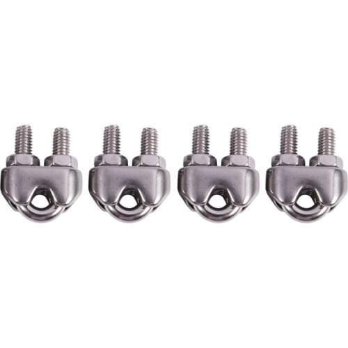 4pcs stainless steel cable clip saddle clamp for ropes 0.3cm m wire