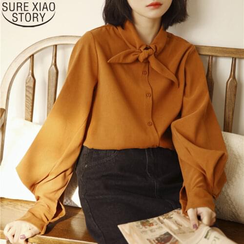 Office Lady Autumn Fashion 2021 Lantern Long Sleeve Shirts Women Blouses Casual Plus Size Tops Loose Korean Clothes Blusas 10471