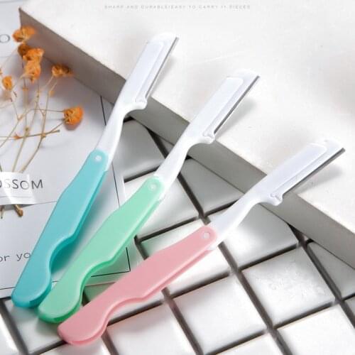 1/3/5Pcs Portable Eyebrow Trimmer Stainless Steel Shaver Brow Shaper Safety Facial Hair Remover for Women Beauty Makeup Tools
